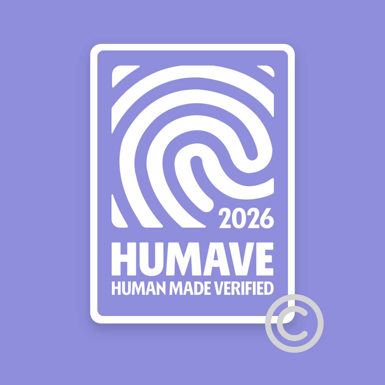 HUMAVE Siegel für menschliche Arbeit und Content-Kennzeichnung HUMAVE Siegel als Kennzeichnung für menschliche Arbeit und echte Expertise zur Abgrenzung von KI-generierten Inhalten in Design, Marketing u